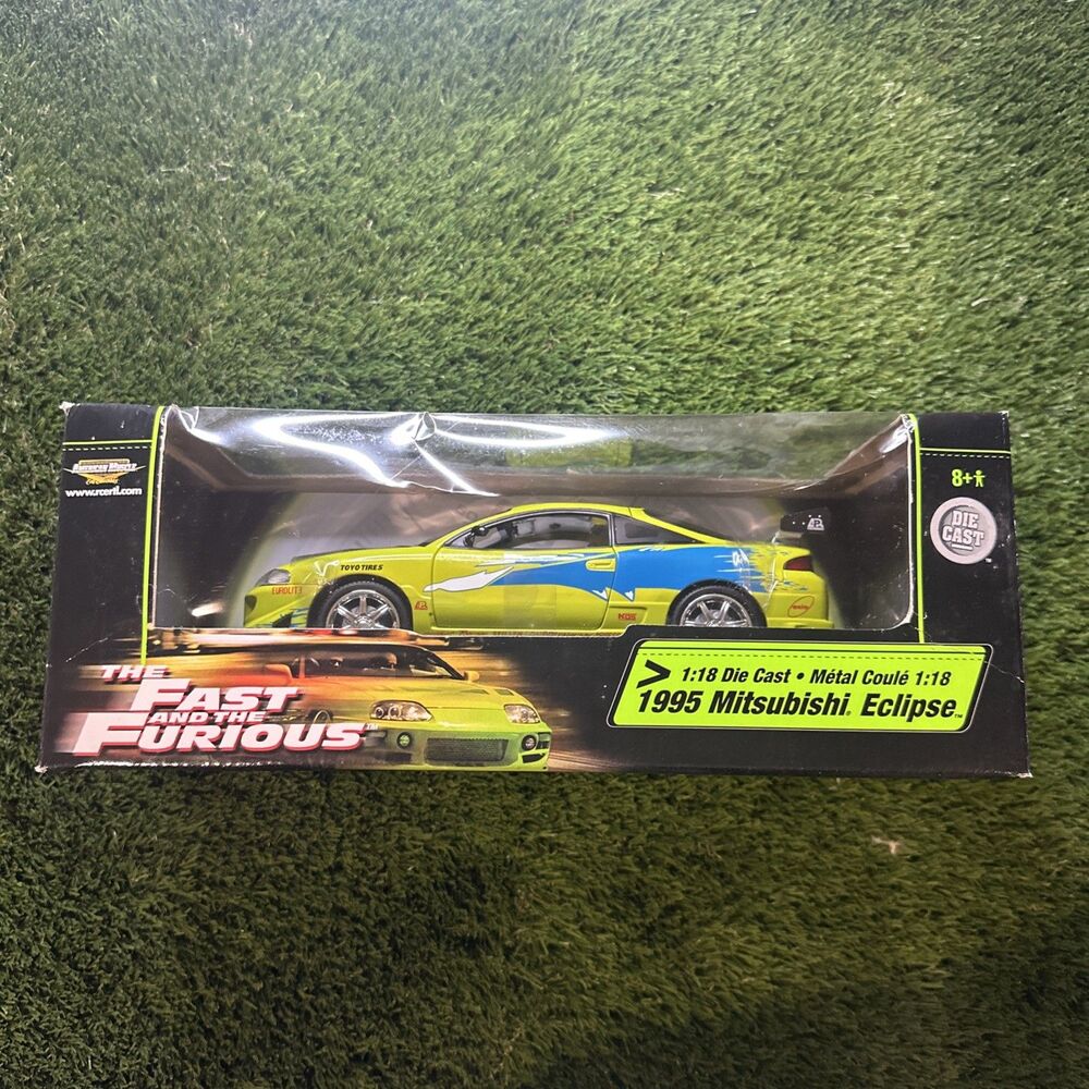 Fast Furious StreetGlow 1995 Mitsubishi Eclipse ERTL Racing Champions 1:18